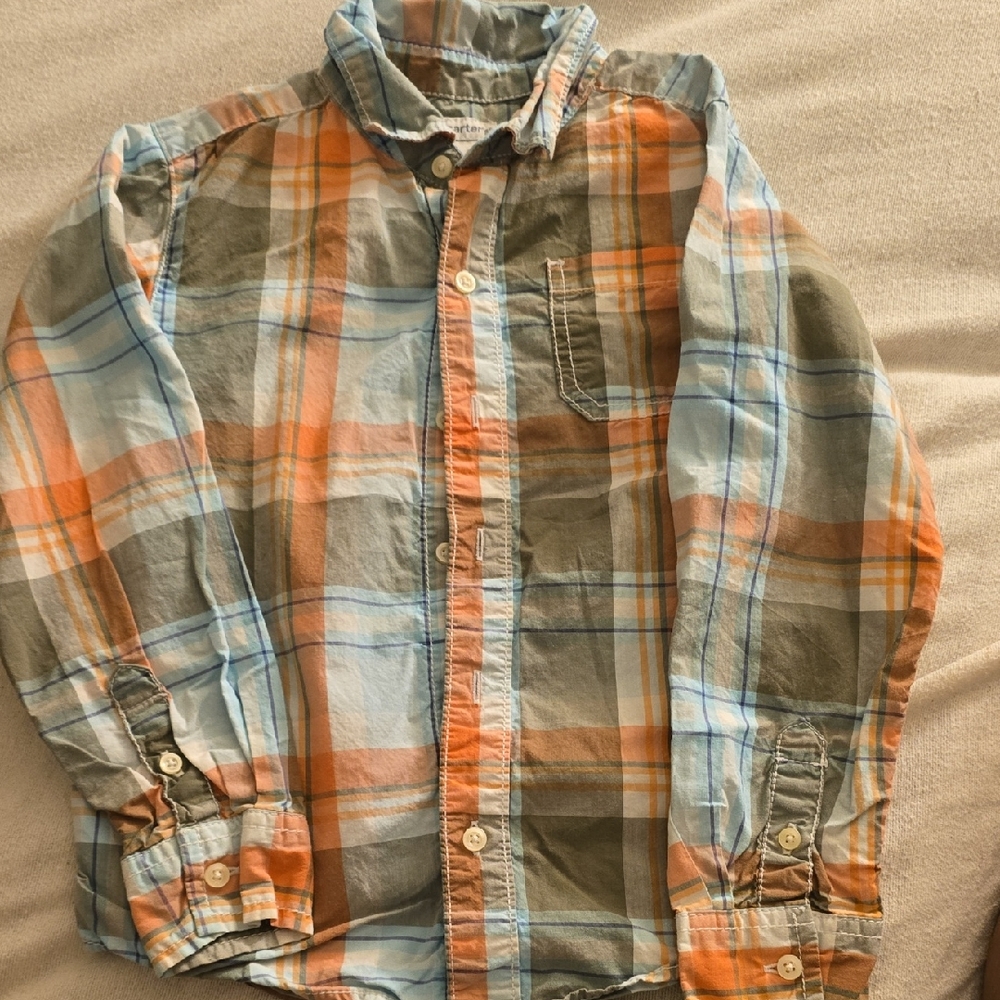 Boys Multicolor Plaid Shirt